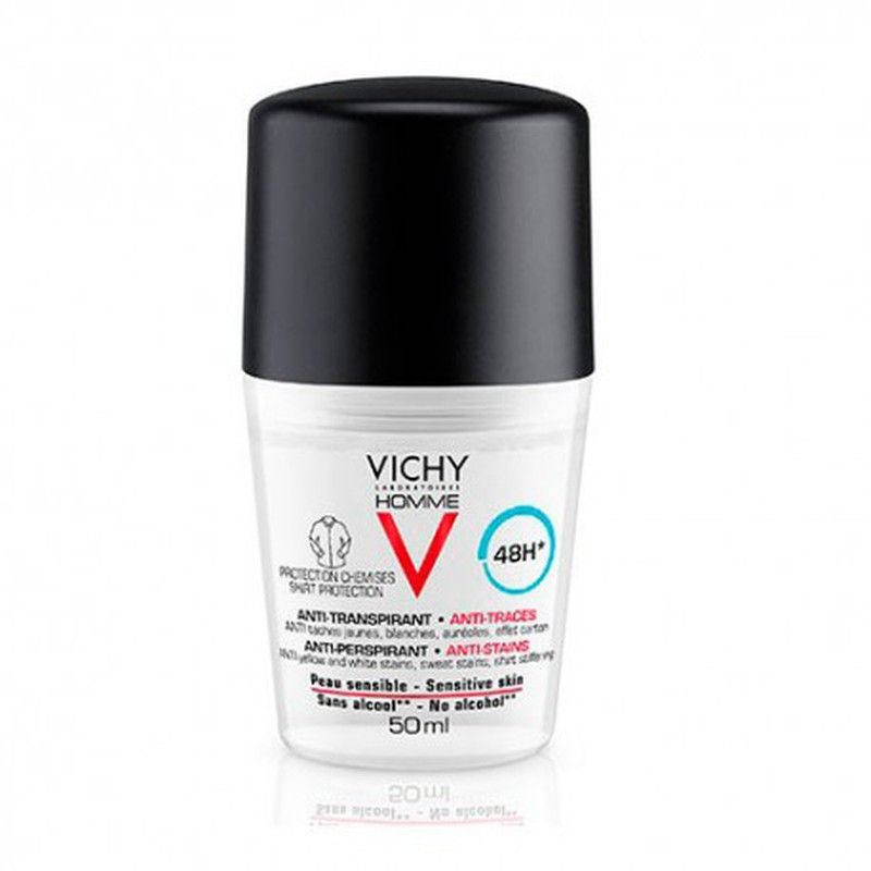 Vichy Homme Roll-On Antitranspirante Antimanchas