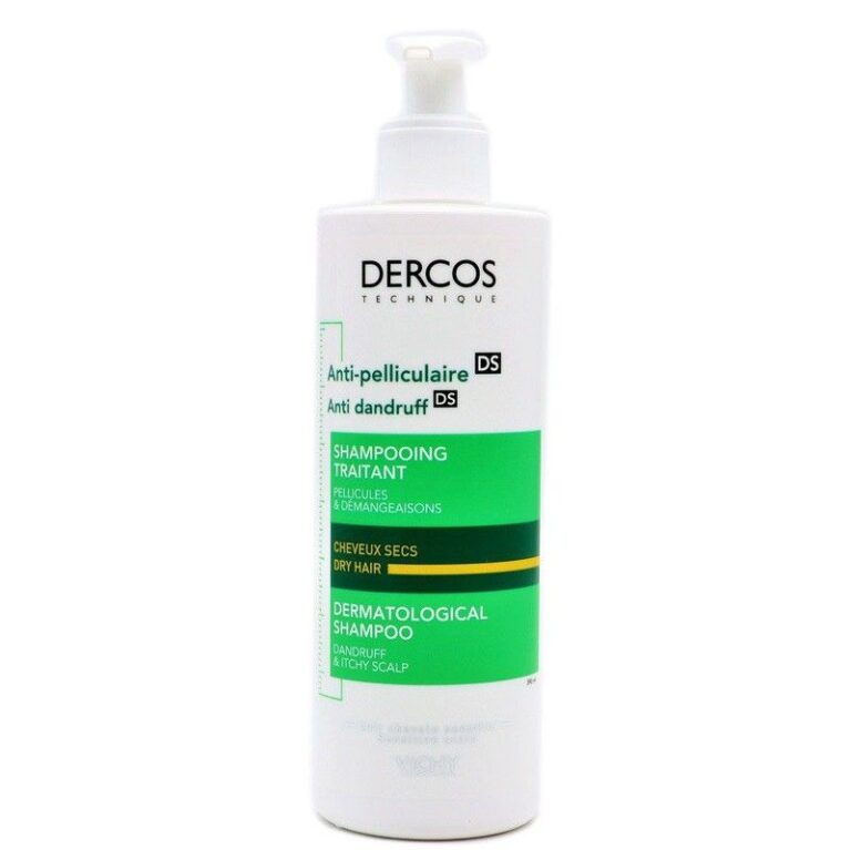 Vichy Dercos Champú Anticaspa Cabello Seco 400ml, champú líquido para cabello seco con caspa