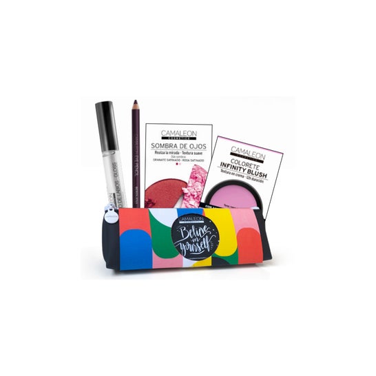 Camaleon Cosmetics Neceser Roma maquillaje de ojos y mejillas en tonos rosa