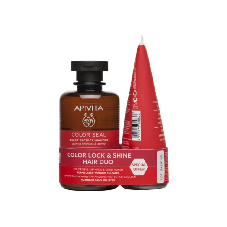 Apivita Pack Color Seal champú y acondicionador para cabello teñido