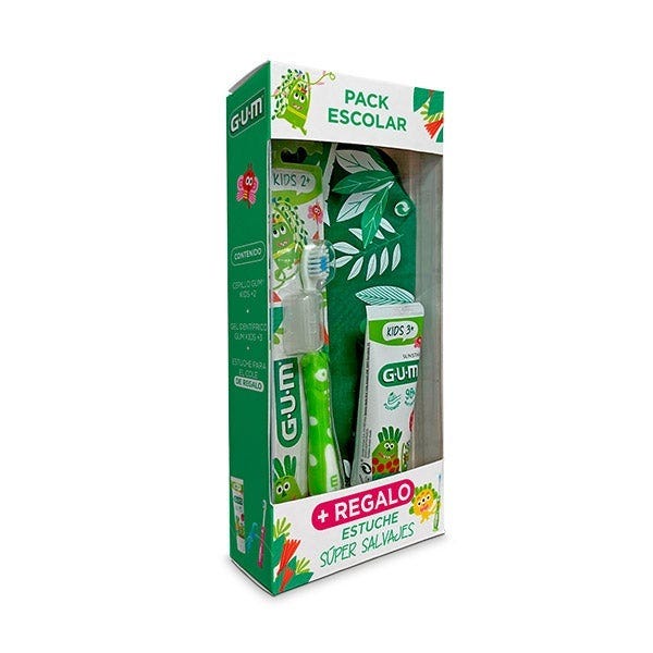 GUM Neceser Kids cepillo de dientes y pasta dental con estuche