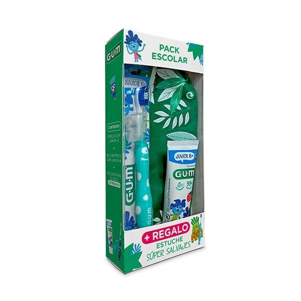 GUM Neceser Junior cepillo de dientes y pasta dental con estuche