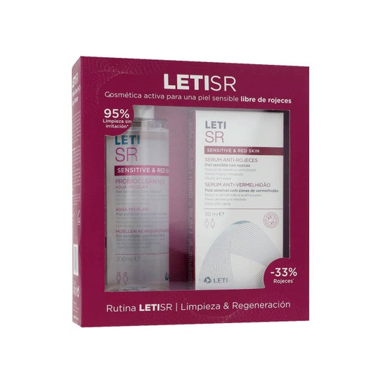 Leti SR Cofre Serum y Agua Micelar antirrojeces para piel sensible