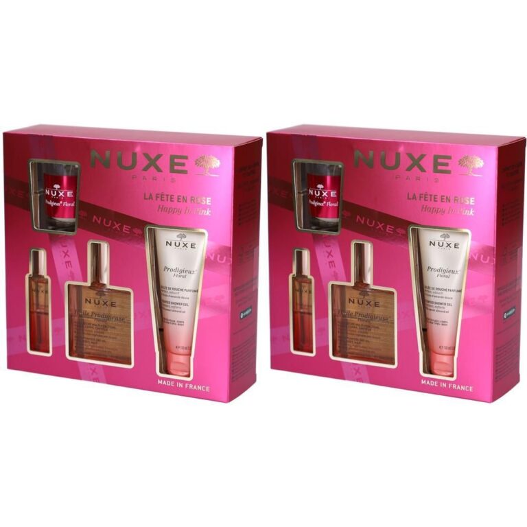Nuxe Cofre La Fete en Rose aceite floral perfume y vela perfumada