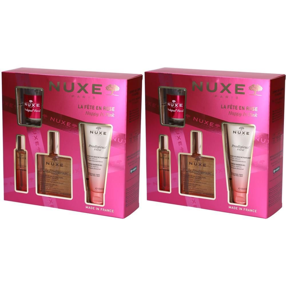 Nuxe Cofre La Fete en Rose aceite floral perfume y vela perfumada Nuxe Cofre La Fete en Rose aceite floral perfume y vela perfumada