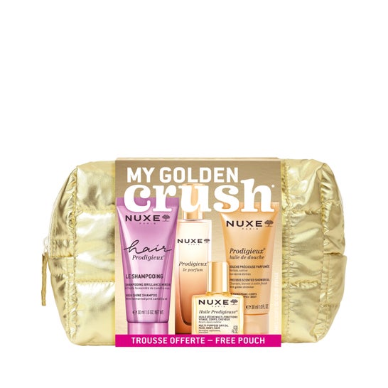 Nuxe Neceser My Golden Crush champu perfume y aceite de ducha
