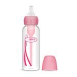 Dr Brown's Options Biberón Cuello Estrecho 250ml con capuchón rosa
