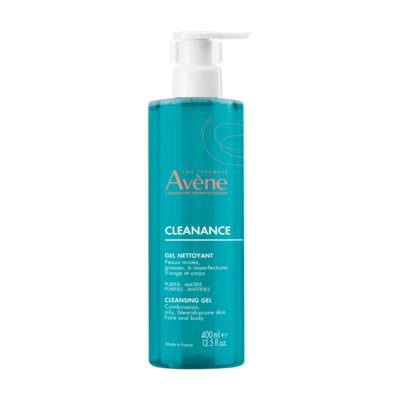 Avène Cleanance Gel Limpiador Duplo 2 x 400ml piel grasa sin jabón
