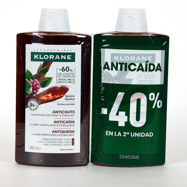 Klorane Champú Quinina Duplo anticaída 2x400ml