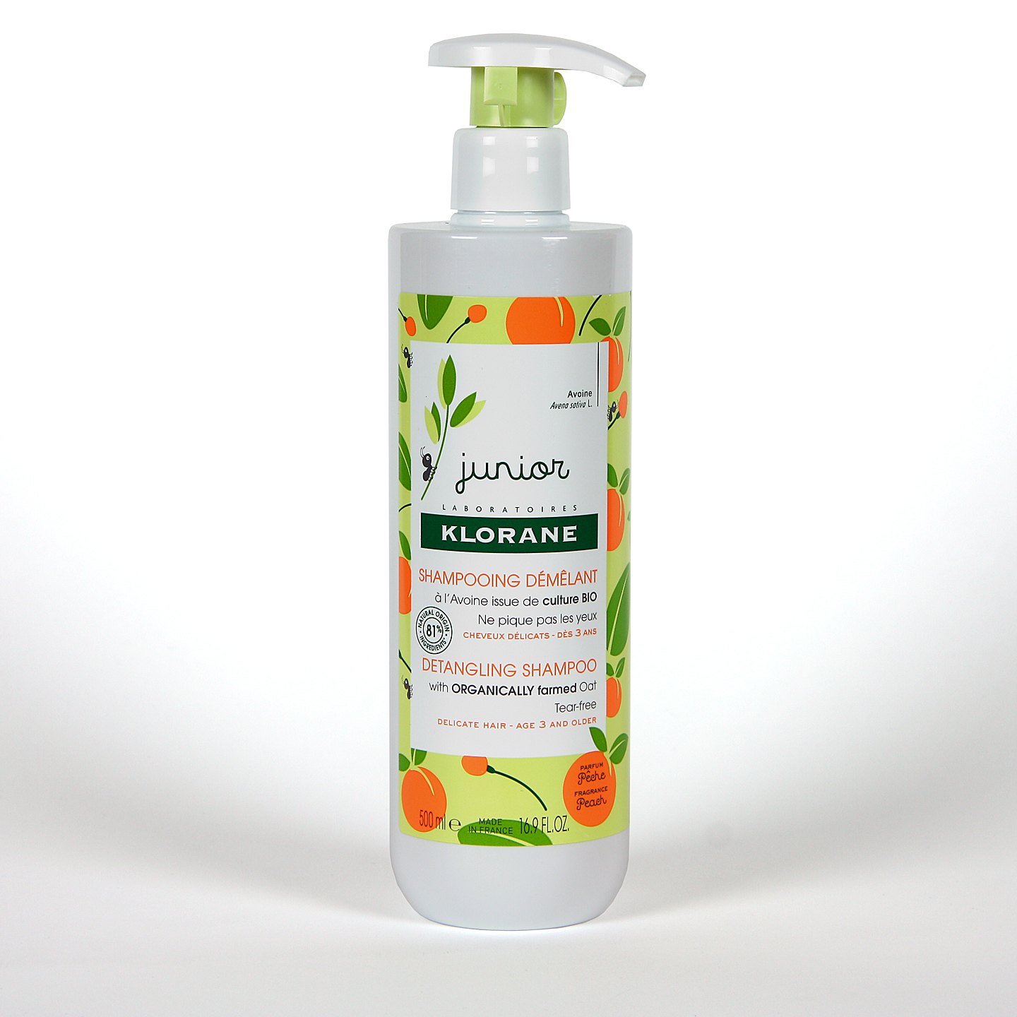 Klorane Petit Junior Champú Desenredante melocotón 500ml Klorane Petit Junior Champú Desenredante melocotón 500ml