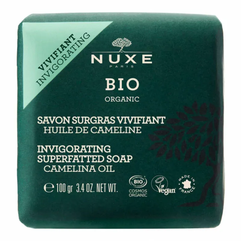 Nuxe Bio Savon Huile Cameline ecológico vegano 100g