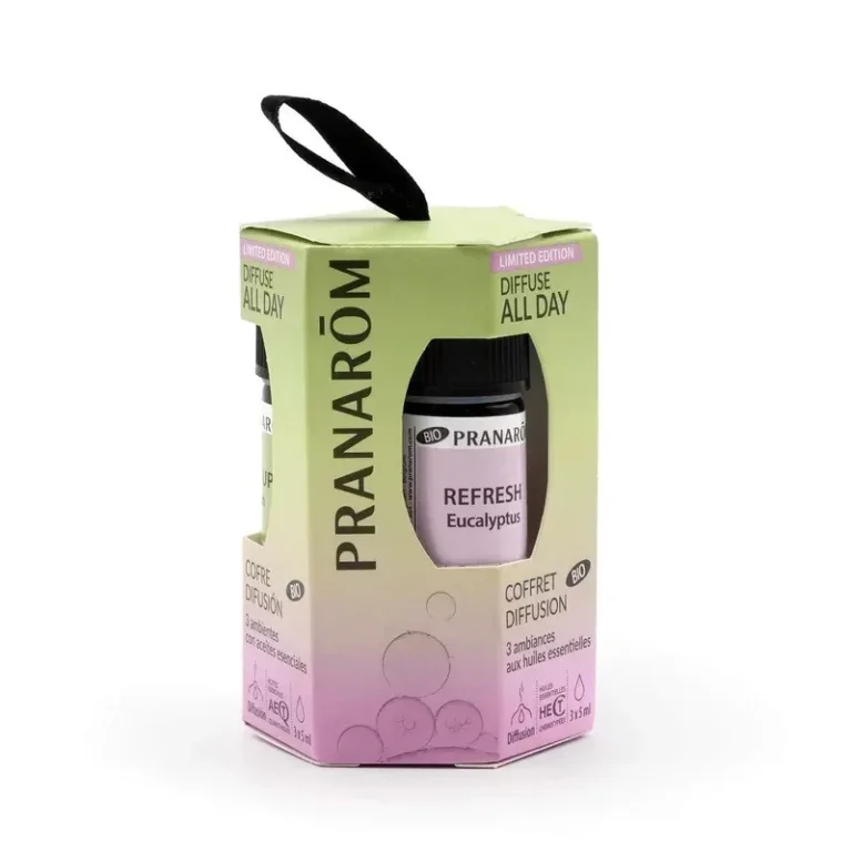 Pranarom Cofre Difusion All Day tres sinergias de aceites esenciales
