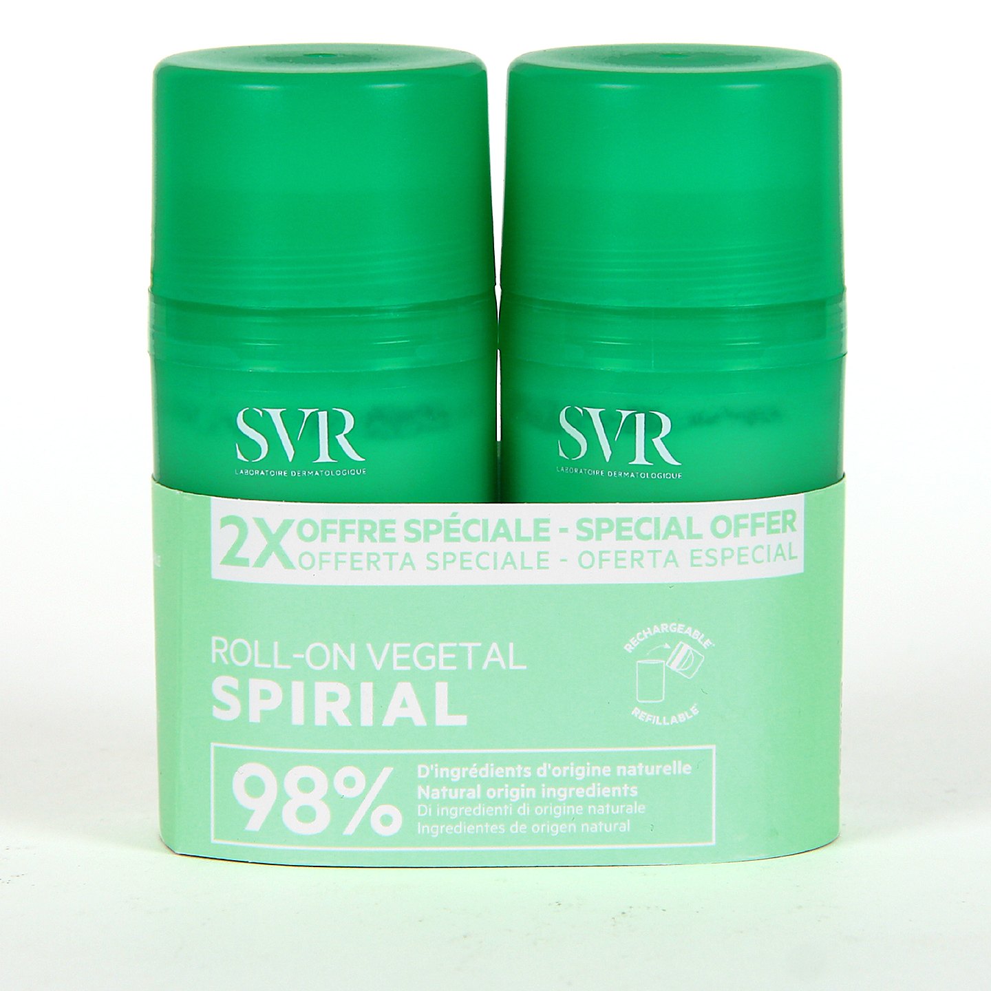 SVR Spirial Roll-on Vegetal Duplo desodorante vegetal pack SVR Spirial Roll-on Vegetal Duplo desodorante vegetal pack